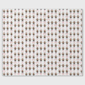 Papier Cadeau Cerfs de Noël sur moto (Plat)