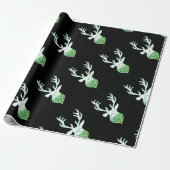 Papier Cadeau Cerfs, rennes, bois, xmas de cerfs (Déroulé)
