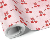 Papier Cadeau Cerise (Coin rond)