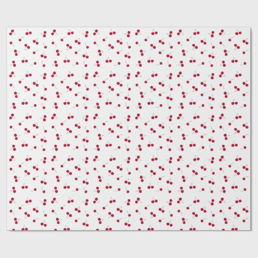 Papier Cadeau Cerise Cerises (Plat)