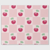 Papier Cadeau Cerise Checkerboard délice (Plat)