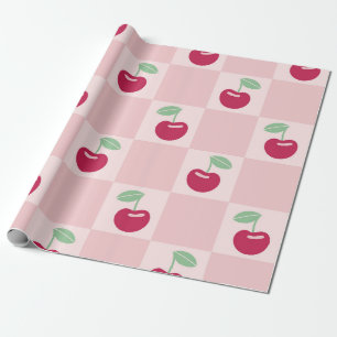 Papier Cadeau Cerise Checkerboard délice