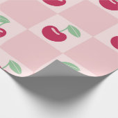 Papier Cadeau Cerise Checkerboard délice (Coin)