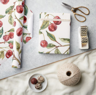 Papier Cadeau Cerise sur le thème Aesthetic Viral