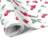 Papier Cadeau Cerises (Coin rond)