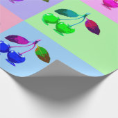 Papier Cadeau Cerises colorées - Pop Art (Coin)