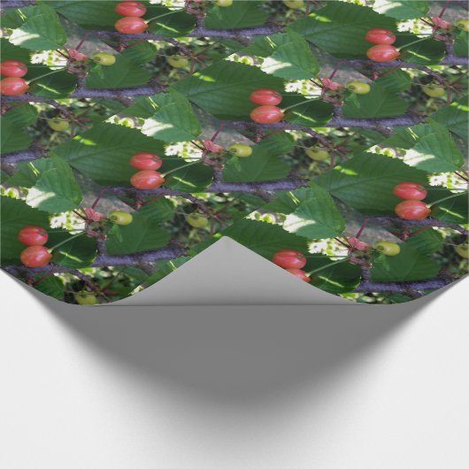 Papier Cadeau Cerises en rouge (Coin)