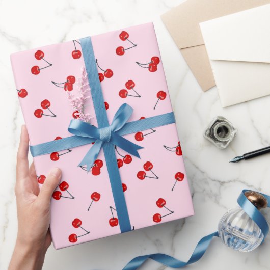 Papier Cadeau Cerises fête d'anniversaire (Cadeaux)