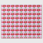 Papier Cadeau Cerises mignonnes (Plat)