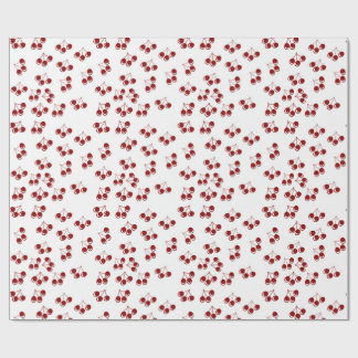Papier Cadeau cerises rouges