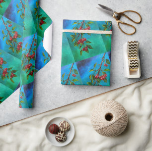 Papier Cadeau Cerises Rouges à l'Aube d'Été Peinture d'Alfred Fo
