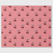 Papier Cadeau Cerises simples (Plat)