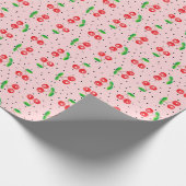Papier Cadeau Cerises sur PINK (Coin)