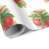 Papier Cadeau Cerises vintages (Coin rond)