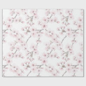 Papier cadeau Cerisier à fleurs roses (Plat)