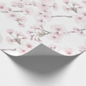 Papier cadeau Cerisier à fleurs roses (Coin)
