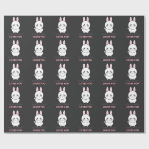 Papier Cadeau Certain Lapin T-Shirt Vous Aime