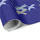 Papier Cadeau Cerulean Sojouré : Grue bleue (Coin rond)