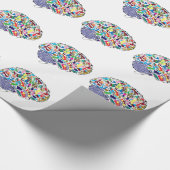 Papier Cadeau Cerveaux colorés (Coin)
