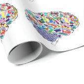 Papier Cadeau Cerveaux colorés (Coin rond)