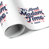 Papier Cadeau C'est à propos de Madame Time Kamala Harris Ekecti (Coin rond)