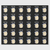 Papier Cadeau C'est Chouette Bon Amusant Jeu d'Oiseaux Dark BG (Plat)