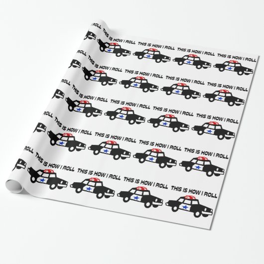 Papier Cadeau C'est comment je roule dans une voiture de (Déroulé)