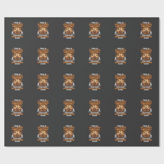Papier Cadeau C'est Halloween (Plat)
