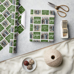 Papier Cadeau C'Est La Saison D'Être Jolly   2 vacances photo
