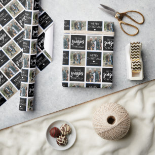 Papier Cadeau C'Est La Saison D'Être Jolly   2 vacances photo
