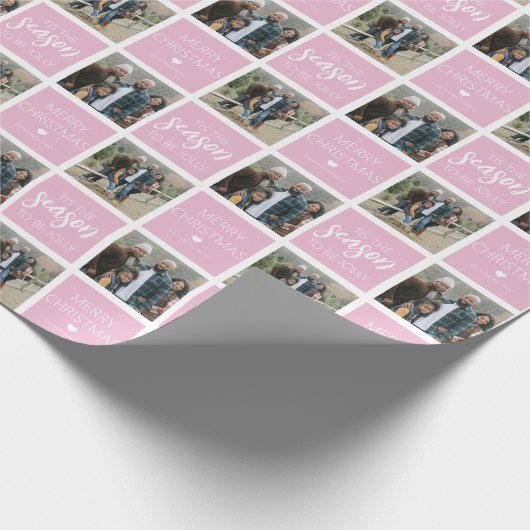 Papier Cadeau C'Est La Saison D'Être Jolly | 2 vacances photo (Coin)