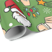 Papier Cadeau C'est la saison pour ce enveloppement cadeau extra (Coin rond)