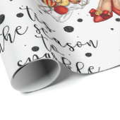 Papier Cadeau C'Est La Saison Pour Étinceler Les Chaussures Noël (Coin rond)