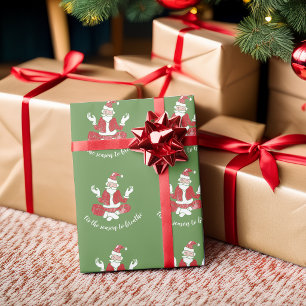 Papier Cadeau C'est la saison pour respirer Yoga Santa