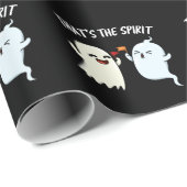 Papier Cadeau C'est le Spirit Funny Ghost Pun Dark BG (Coin rond)