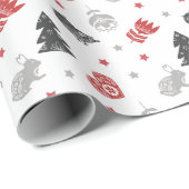 Papier Cadeau C'est l'heure de Noël (Coin rond)