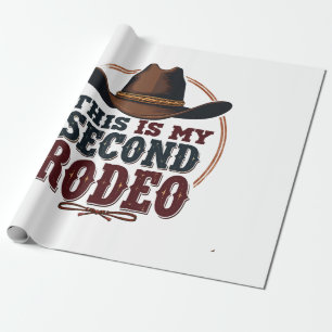 Papier Cadeau C'est My Second Rodeo Cowboy West Casquette