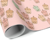 Papier Cadeau C'est temps pour boba (Coin rond)