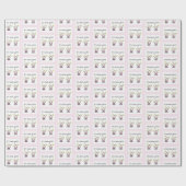 Papier Cadeau C'est Twin Girls Gift Wrap, Baby shower Gift Wrap (Plat)