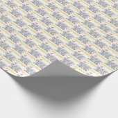 Papier Cadeau C'est Twins Elephant Gift Wrap, Twins Baby shower (Coin)