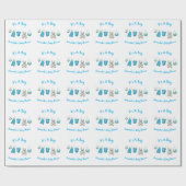 Papier Cadeau C'est un Baby shower de l'onèse pour bébé garçon (Plat)