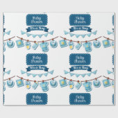 Papier Cadeau C'est un Baby shower garçon qui emballe du papier (Plat)