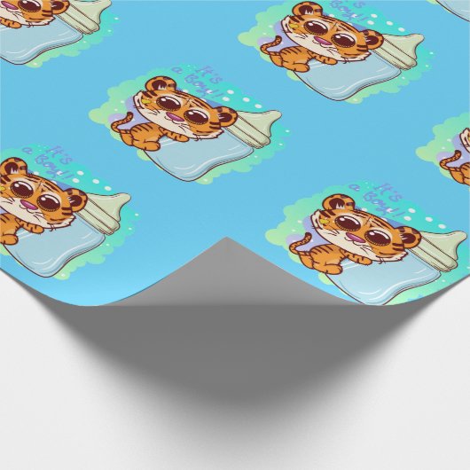 Papier Cadeau C'est un bébé tigre (Coin)
