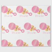 Papier Cadeau C'Est Un Combat De Fille (Plat)