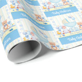 Papier Cadeau C'est un garçon ! Ajouter un prénom ou un nom Cute (Coin rond)