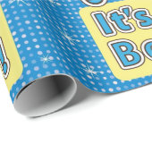 Papier Cadeau C'est un garçon Baby shower Unicorn (Coin rond)