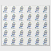 Papier Cadeau C'est un garçon Blue Baby Rattle (Plat)