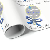 Papier Cadeau C'est un garçon Blue Baby Rattle (Coin rond)