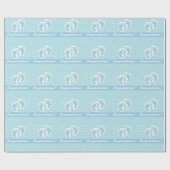 Papier Cadeau C'Est Un Garçon Mignonne Pieds Bébé À petits pois (Plat)