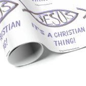 Papier Cadeau C'est une chose chrétienne (Coin rond)